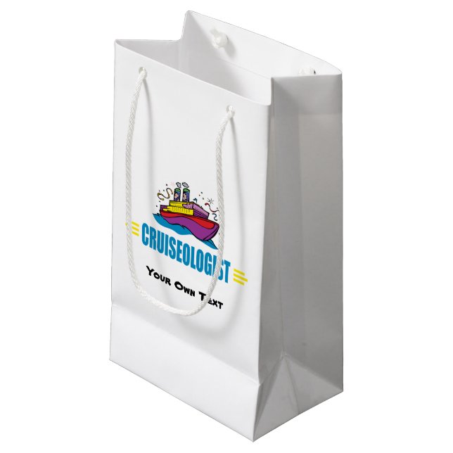 Funny Cruise Ship Small Gift Bag (Front Angled)