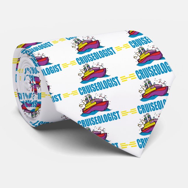 Funny Cruise Ship Tie (Rolled)