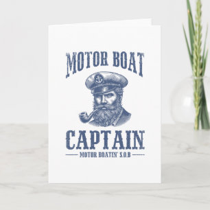 Funny Cruise Shirts For Men Motor Boat Captain Card