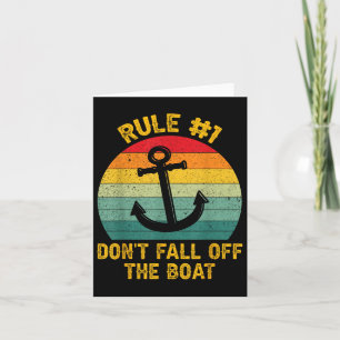 Funny Cruise Shirts - Rule #1 Dont Fall Off The Bo Card