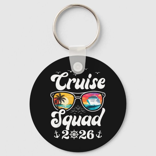 Funny Cruise Squad 2026 Summer Vacation Matching Keychain (Front)
