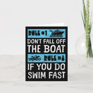 Funny Cruising Boating Boat Captain Cruise Family Card
