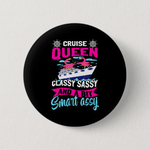 Funny Cruising Cruise Queen Cly Sy Smart Y 2 Inch Round Button