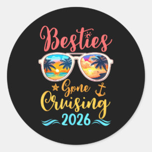Funny Cruising Friends Squad 2026 Ies Gone Cruisin Classic Round Sticker