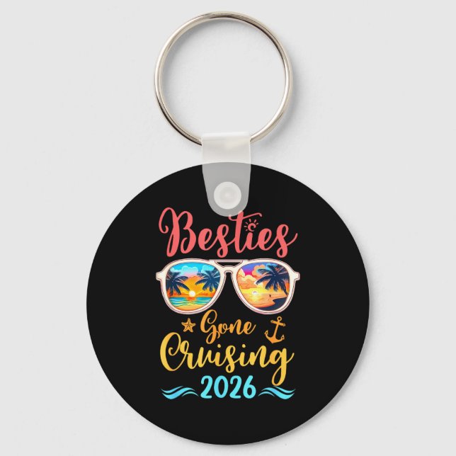 Funny Cruising Friends Squad 2026 Ies Gone Cruisin Keychain (Front)