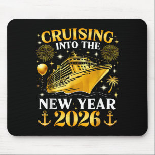 Funny Cruising Into 2026 New Year Matching Family Mouse Pad