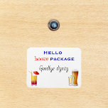 Funny Cruse Door Stateroom Magnet Booze Cocktail<br><div class="desc">This design was created though digital art. It may be personalized in the area provide or customizing by choosing the click to customize further option and changing the name, initials or words. You may also change the text colour and style or delete the text for an image only design. Contact...</div>