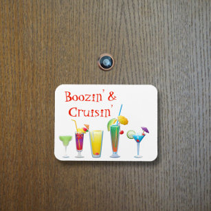 Funny Cruse Door Stateroom Magnet Drinks Cocktails