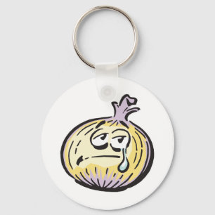 funny crying onion keychain