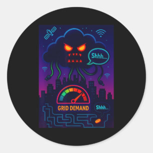 Funny Crypto Energy Environmental Satire Gift Classic Round Sticker