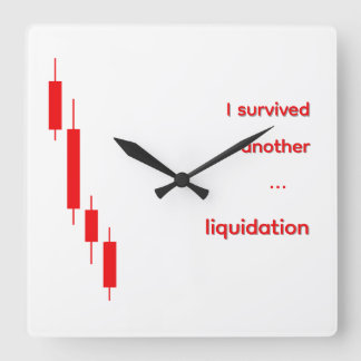 Funny Crypto "I Survived Liquidation" Clock
