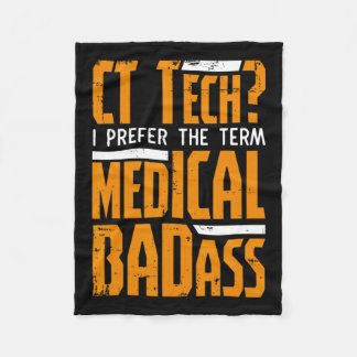 Funny Ct Tech Radiology Ct Cat Scan - Medical Bad Fleece Blanket