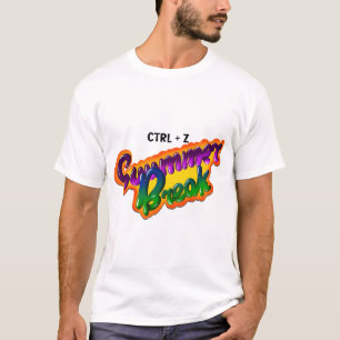 Funny ctrl+z summer break - back to school T-Shirt