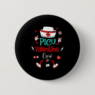Funny Cu Valentines Day Nurse Crew Family Group  2 Inch Round Button