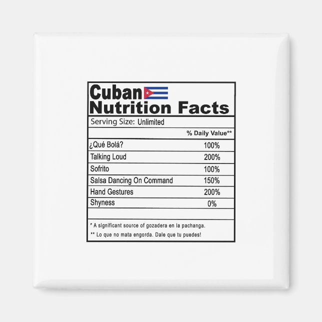 Funny Cuban Magnet (Front)