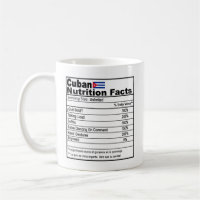 Funny Cuban Nutrition Fact Coffee Mug