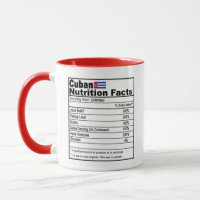 Funny Cuban Nutrition Fact Coffee Mug