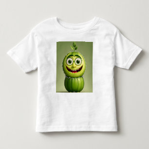 Funny cucumber character toddler t-shirt