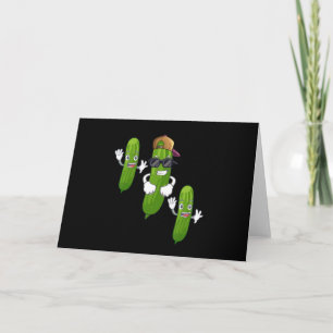 Funny Cucumber Pickle Dancing Food Card