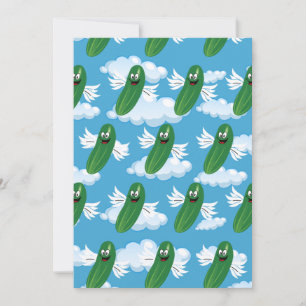 Funny Cucumber Pickles Food Humour Fantasy Emojis Invitation