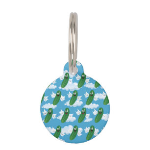 Funny Cucumber Pickles Food Humour Fantasy Emojis Pet Tag