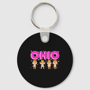 Funny Cud Ohio Midwestern Party O-h-i-o In Valenti Keychain