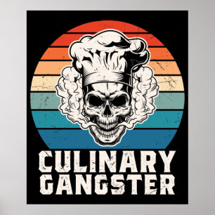 funny culinary Gangster word art  Poster
