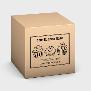 Funny Cupcake, Baking Custom Business, Large  Rubber Stamp