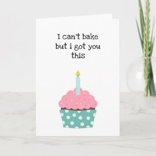 Funny Cupcake Birthday Card