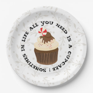 Funny Cupcake Paper Plate