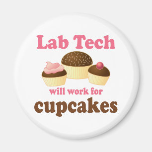 Funny Cupcakes Design Lab Tech Magnet