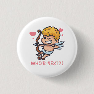 Funny Cupid Valentine's Day   Pin Button