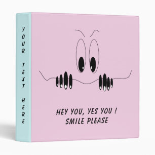 Funny Curiosity Eyes - Smile - Add Your Text/Colou Binder