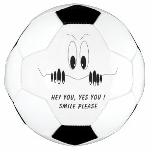 Funny Curiosity Eyes - Smile - Add Your Text/Colou Soccer Ball
