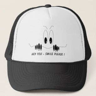 Funny Curiosity Eyes - Smile - Add Your Text/Colou Trucker Hat