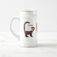 Funny curious coatimundi cartoon illustration