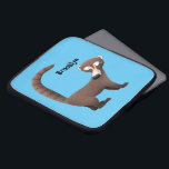Funny curious coatimundi cartoon illustration laptop sleeve<br><div class="desc">This design features a funny coatimundi in cartoon illustration style. Curious coati!</div>