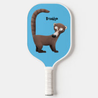 Funny curious coatimundi cartoon illustration 