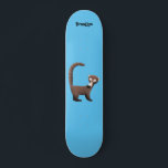 Funny curious coatimundi cartoon illustration skateboard<br><div class="desc">This design features a funny coatimundi  in cartoon illustration style. Curious coati!</div>