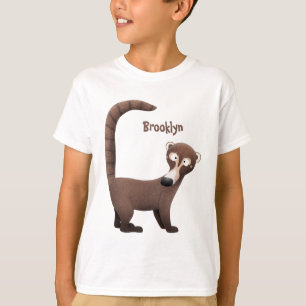 Funny curious coatimundi cartoon illustration T-Shirt
