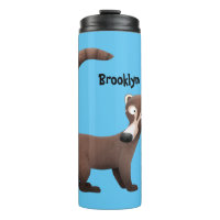 Funny curious coatimundi cartoon illustration