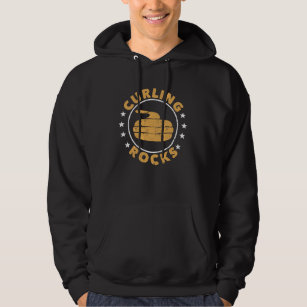 Funny curler stone winter sports lover curler hoodie