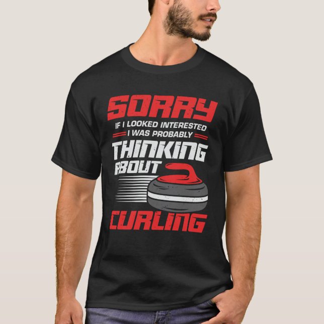 Funny Curling Player Sport Curler Gift T-Shirt (Front)