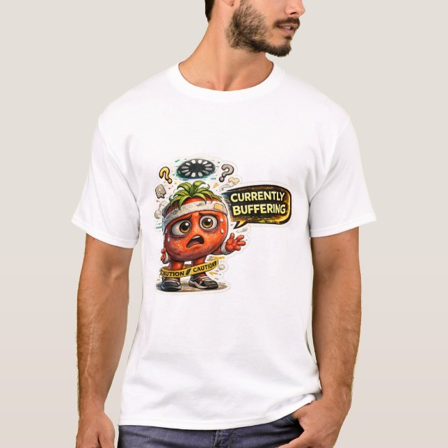 Funny Currently Buffering T-Shirt | Retro Sarcasti (Front)