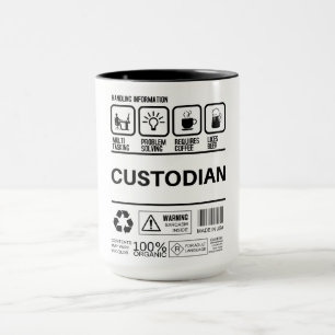 Funny Custodian Handling Information Mug