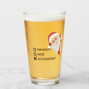 Funny Custom Any Profession Christmas Beer  Glass
