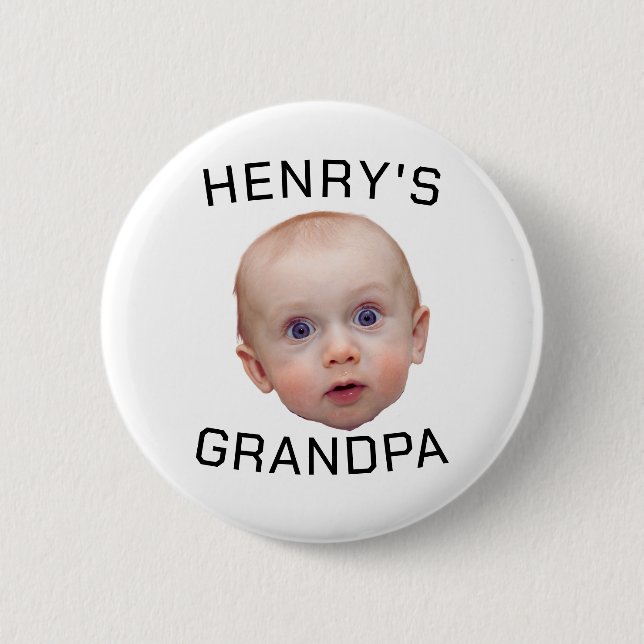 Funny Custom Baby Face  2 Inch Round Button (Front)
