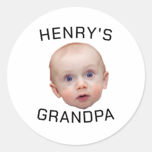 Funny Custom Baby Face  Classic Round Sticker