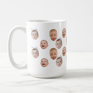 Funny Custom Baby Face Photo Face 3 Photos Coffee Mug