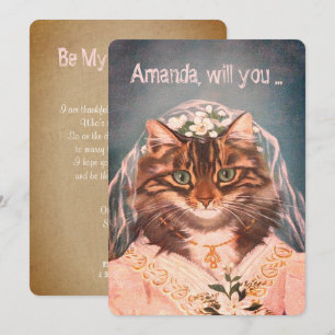 Funny custom be my bridesmaid/maid of honour invitation